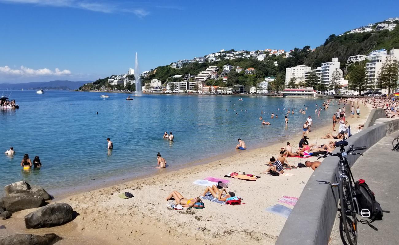 Photo de Freyberg Beach avec sable lumineux de surface