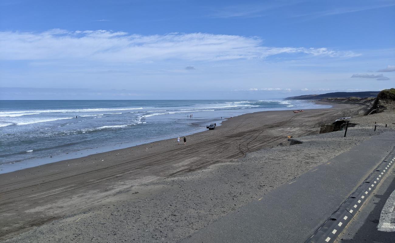 Photo de Sunset Beach avec sable gris de surface