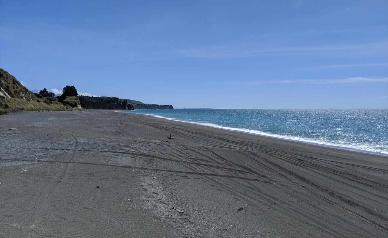 Photo de Black Sand Beach avec galets gris de surface
