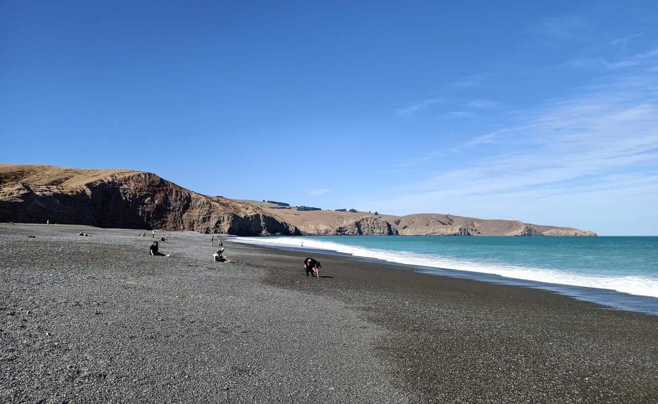 Photo de Birdlings Flat Beach avec caillou gris de surface