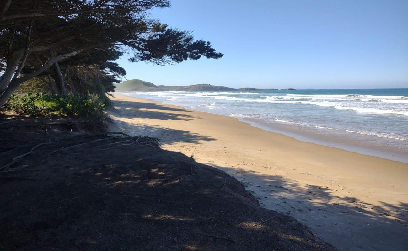 Photo de Katiki Beach avec sable lumineux de surface