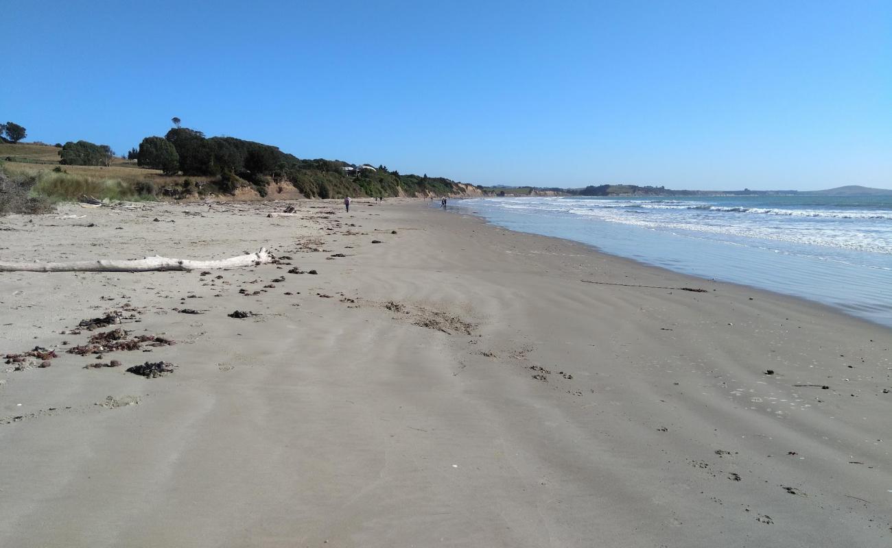 Photo de Warrington Beach avec sable beige de surface