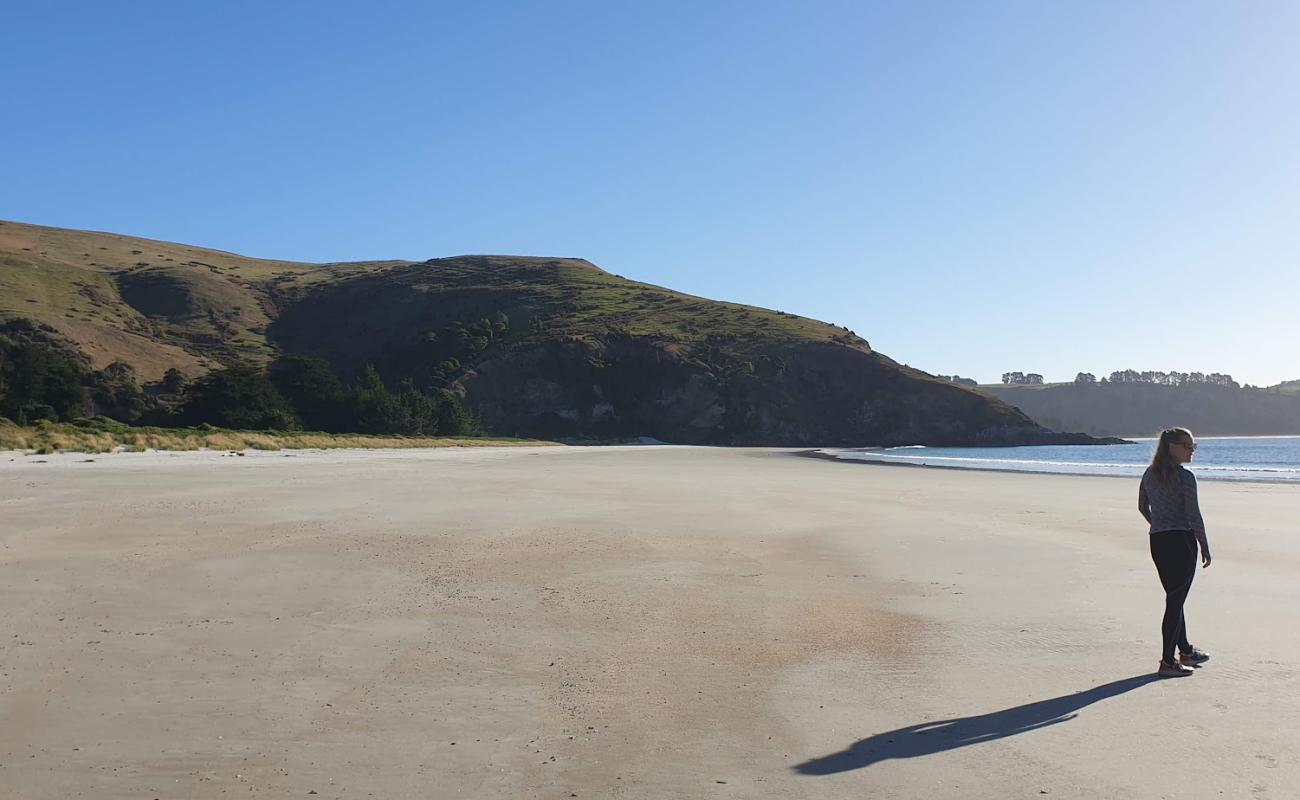 Photo de Whareakeake Beach avec sable beige de surface