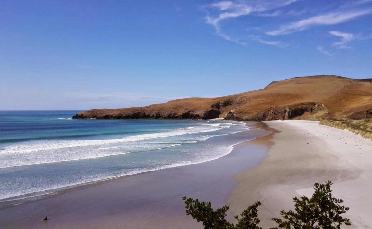 Photo de Pipikaretu Beach avec sable lumineux de surface