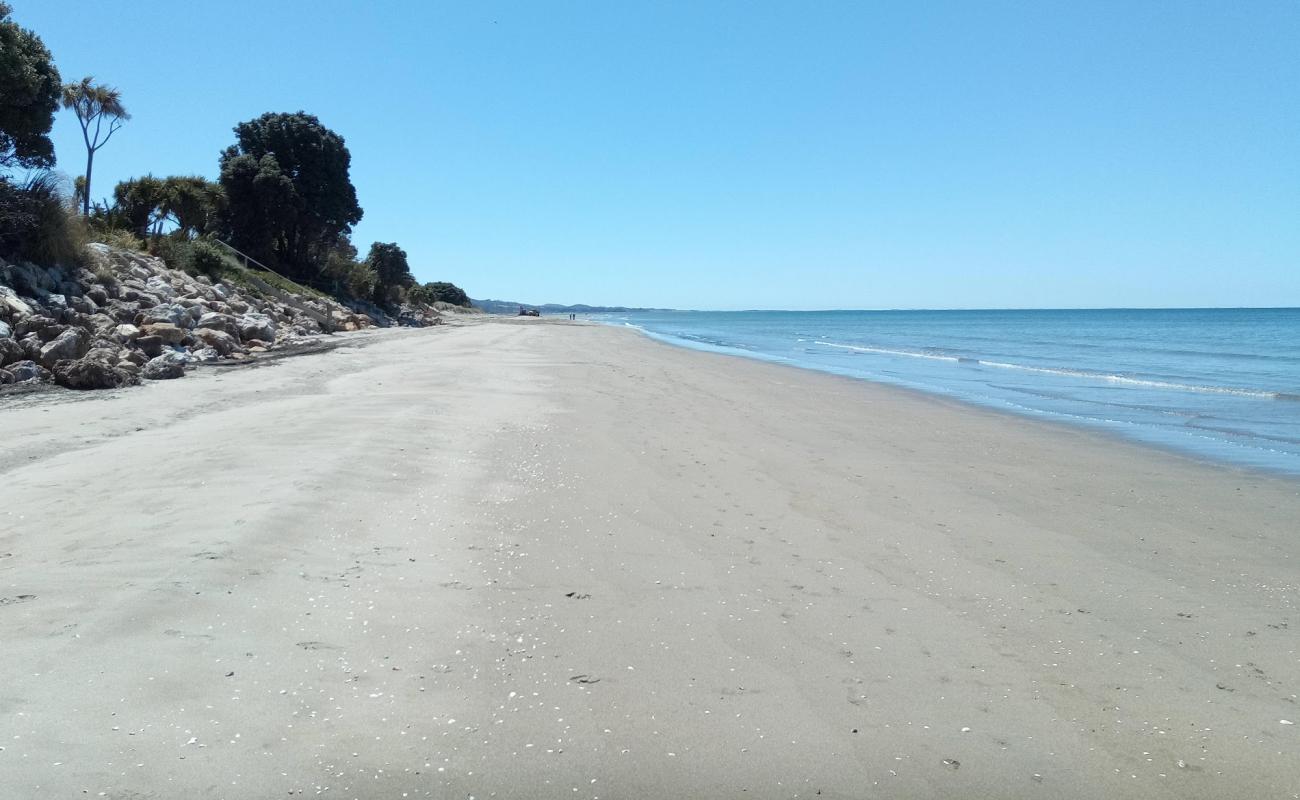 Photo de Pakawau Beach avec sable beige de surface