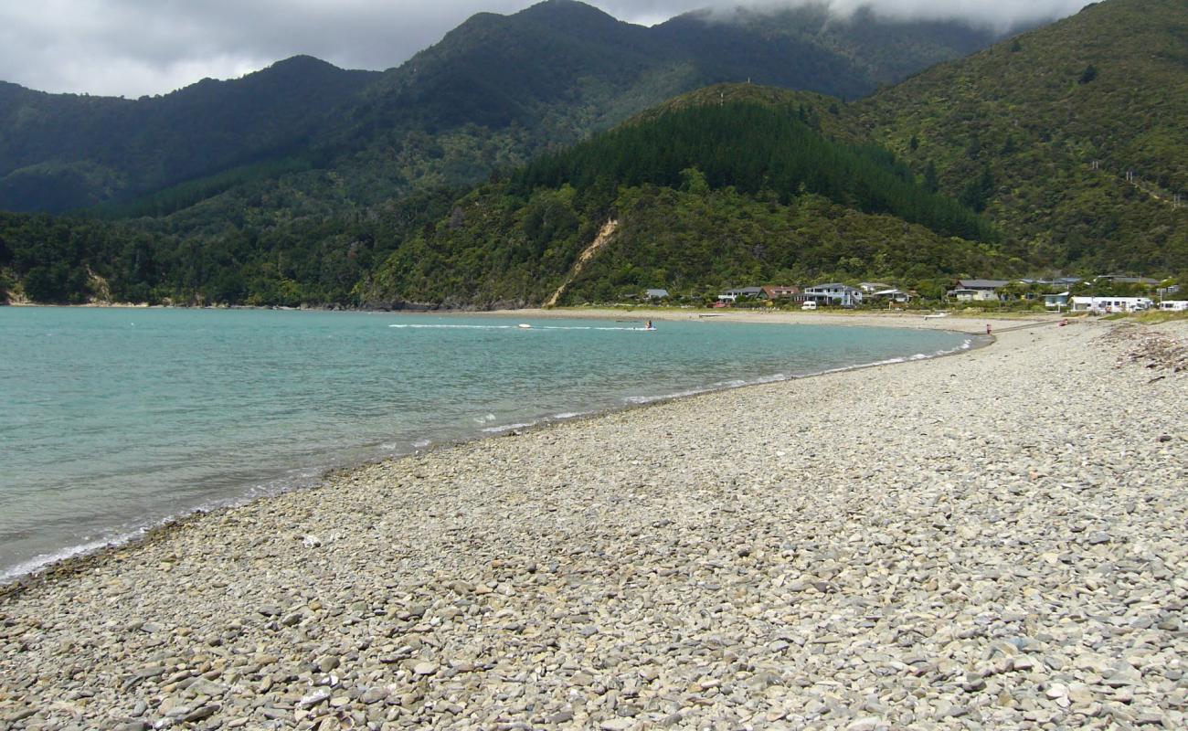 Photo de Okiwi Bay Beach avec caillou fin clair de surface