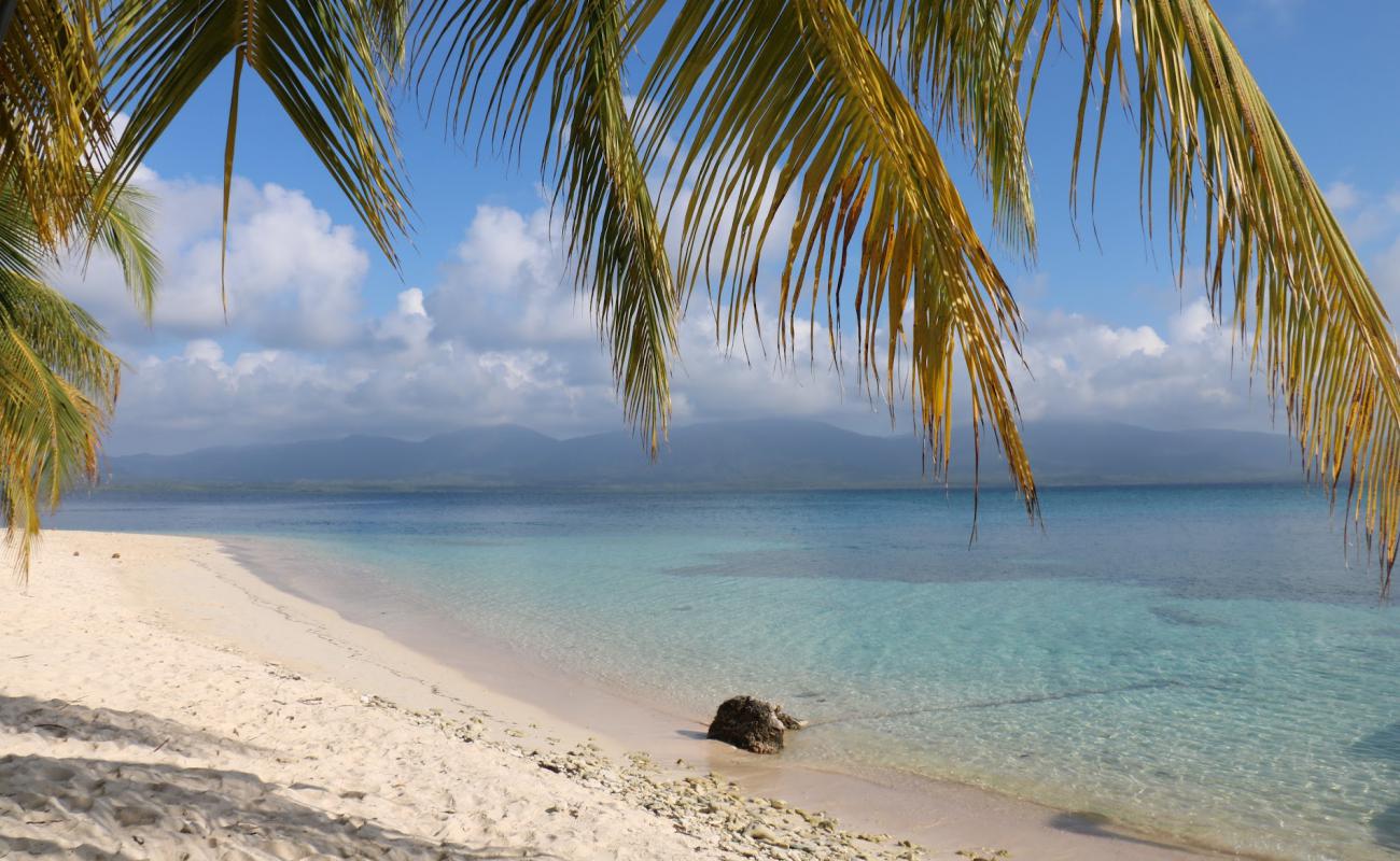 Photo de Miria Island beach avec sable fin blanc de surface