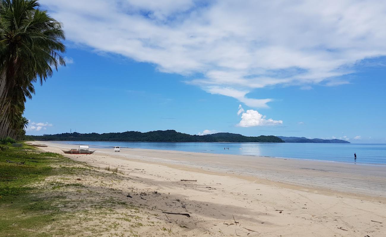 Photo de Pinagmangalokan Beach avec sable fin et lumineux de surface