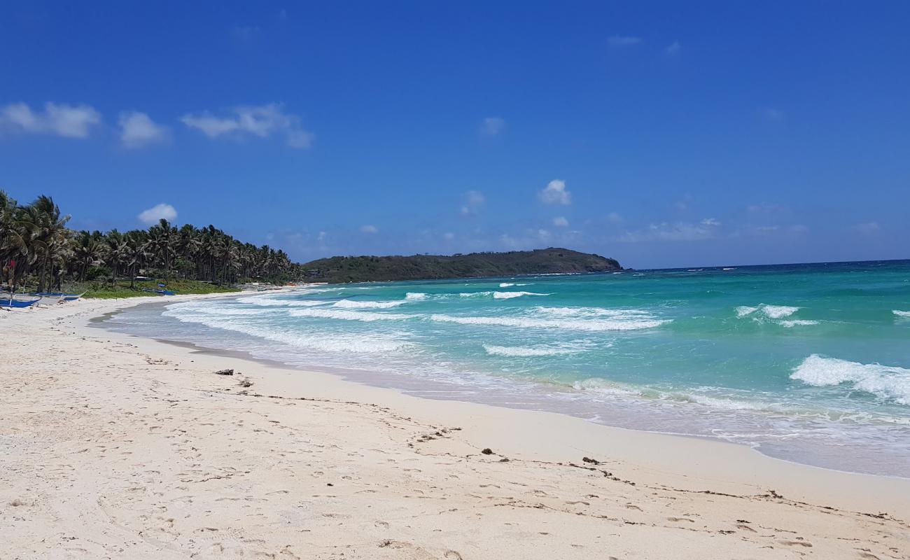Photo de Pandan Beach avec sable fin blanc de surface