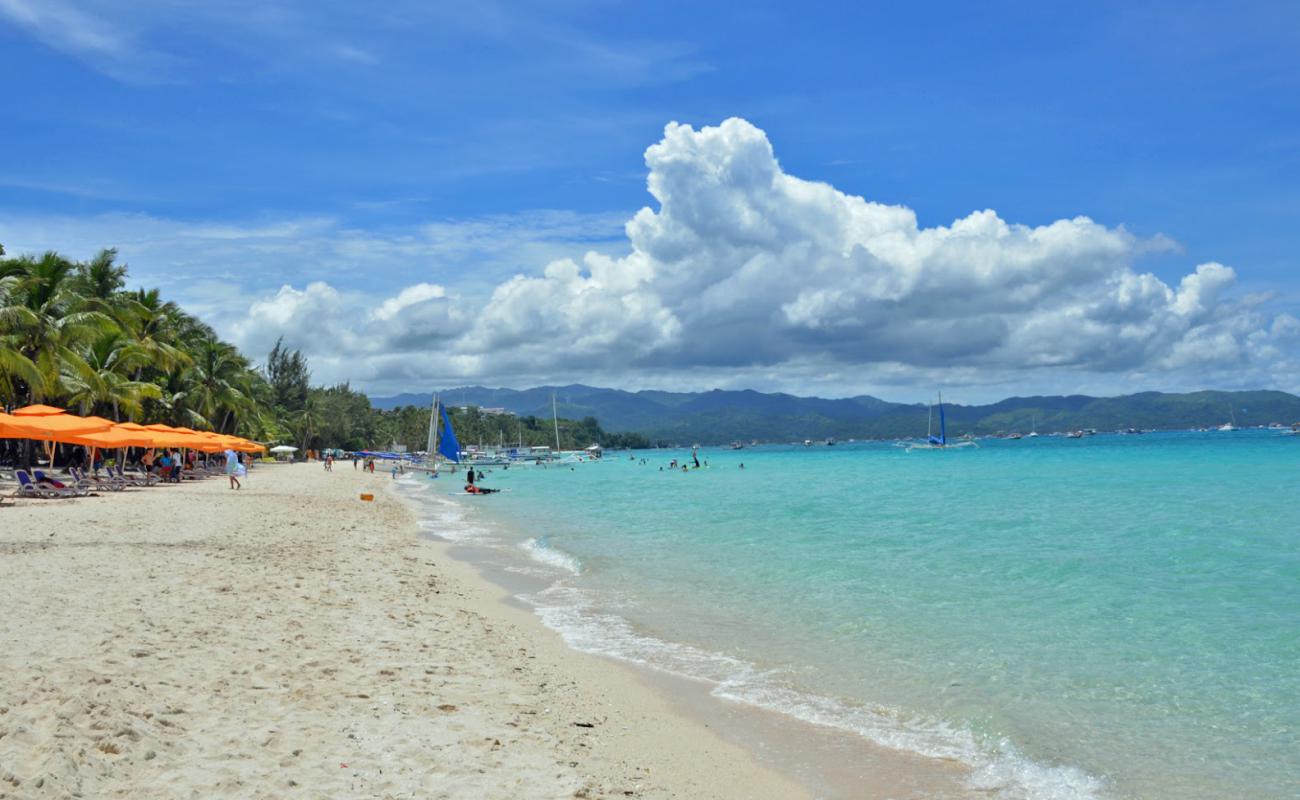 Photo de Plage de Boracay avec sable fin blanc de surface