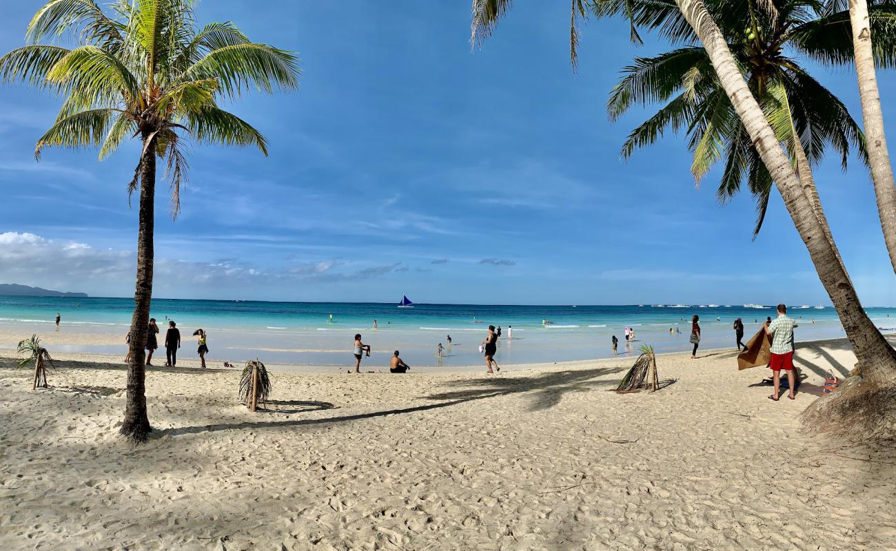 Photo de Plage Blanche avec sable fin blanc de surface