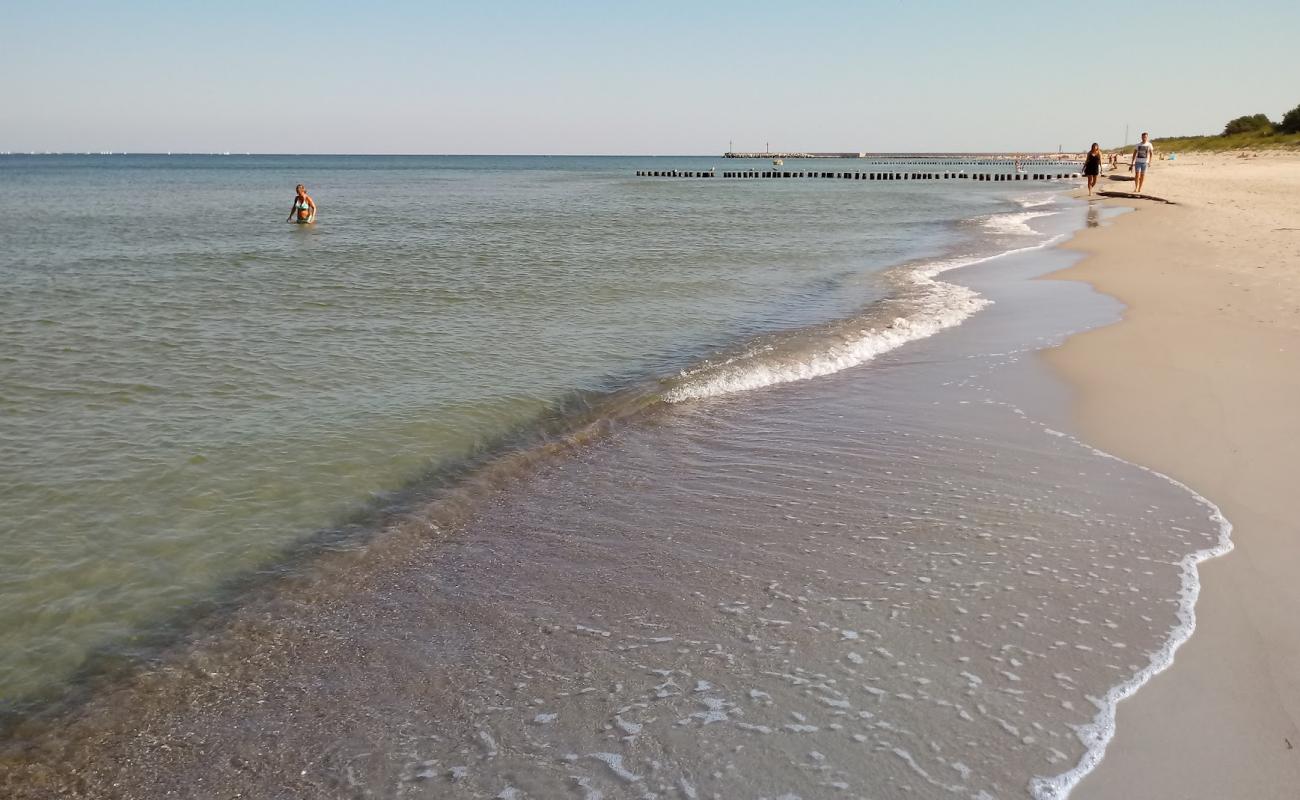 Photo de Dziwnow Beach avec sable lumineux de surface