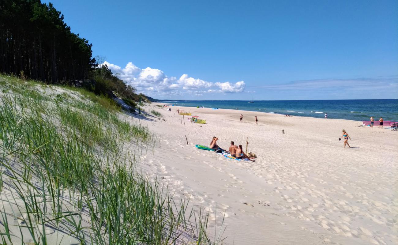 Photo de Rowy Beach avec sable fin et lumineux de surface