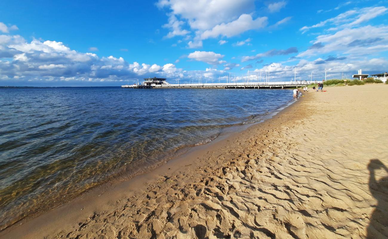 Photo de Zielona Beach avec sable beige de surface