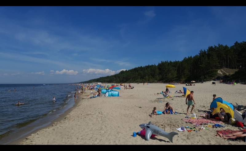 Photo de Sztutowo beach entr 60 avec sable lumineux de surface