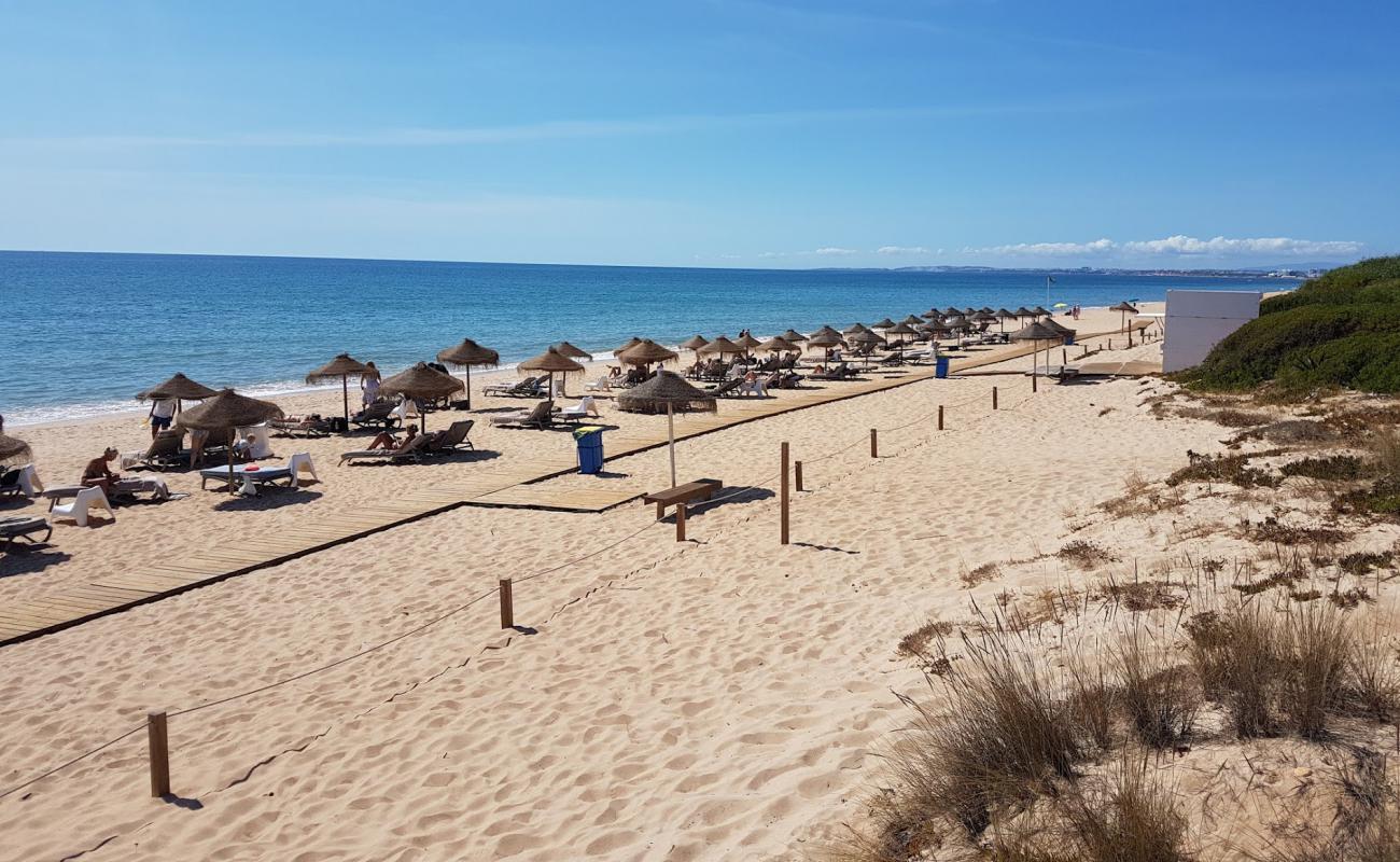 Photo de Plage de Quinta do Lago avec sable fin brun de surface