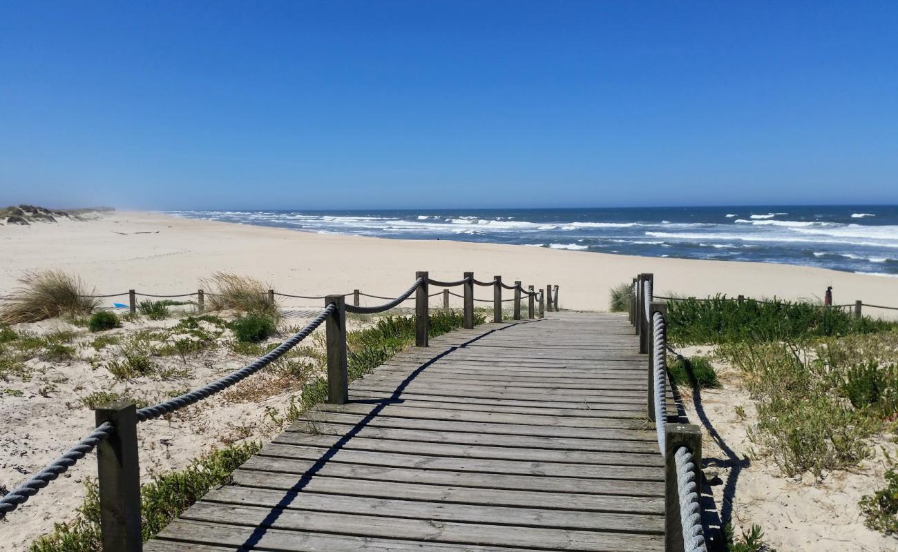 Photo de Praia da Costa de Lavos avec sable fin et lumineux de surface