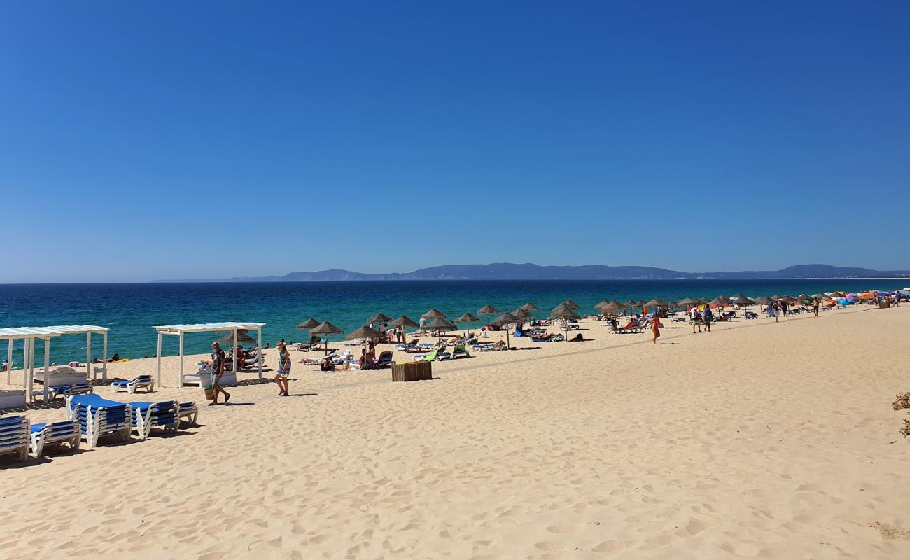 Photo de Plage de Comporta avec sable beige fin de surface