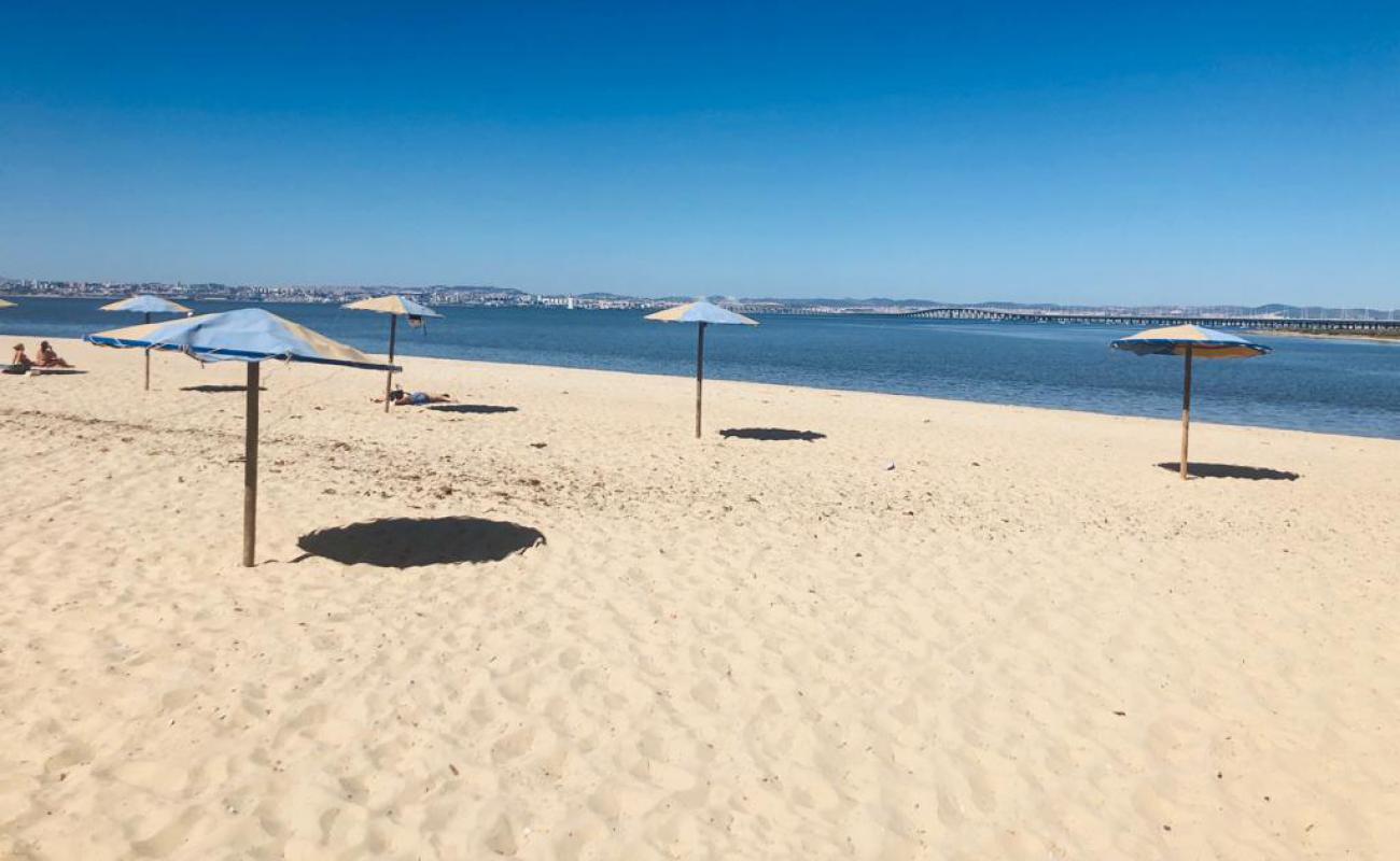 Photo de Praia Fluvial do Samouco avec sable beige de surface