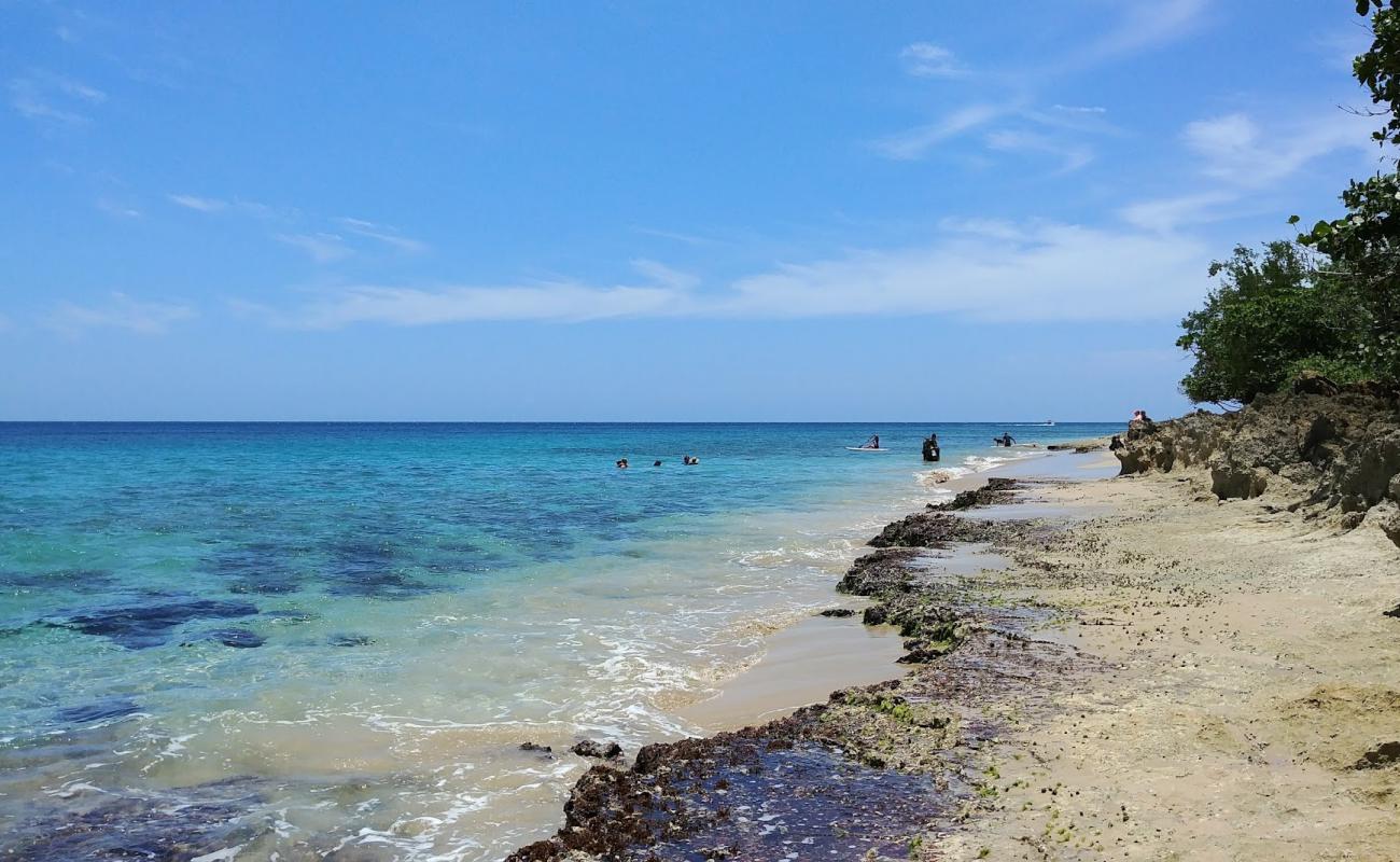 Photo de India beach avec sable gris avec roches de surface