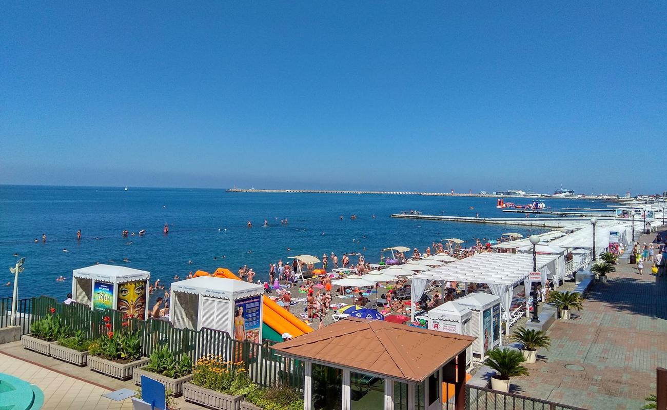 Photo de Primorsky beach avec caillou gris de surface