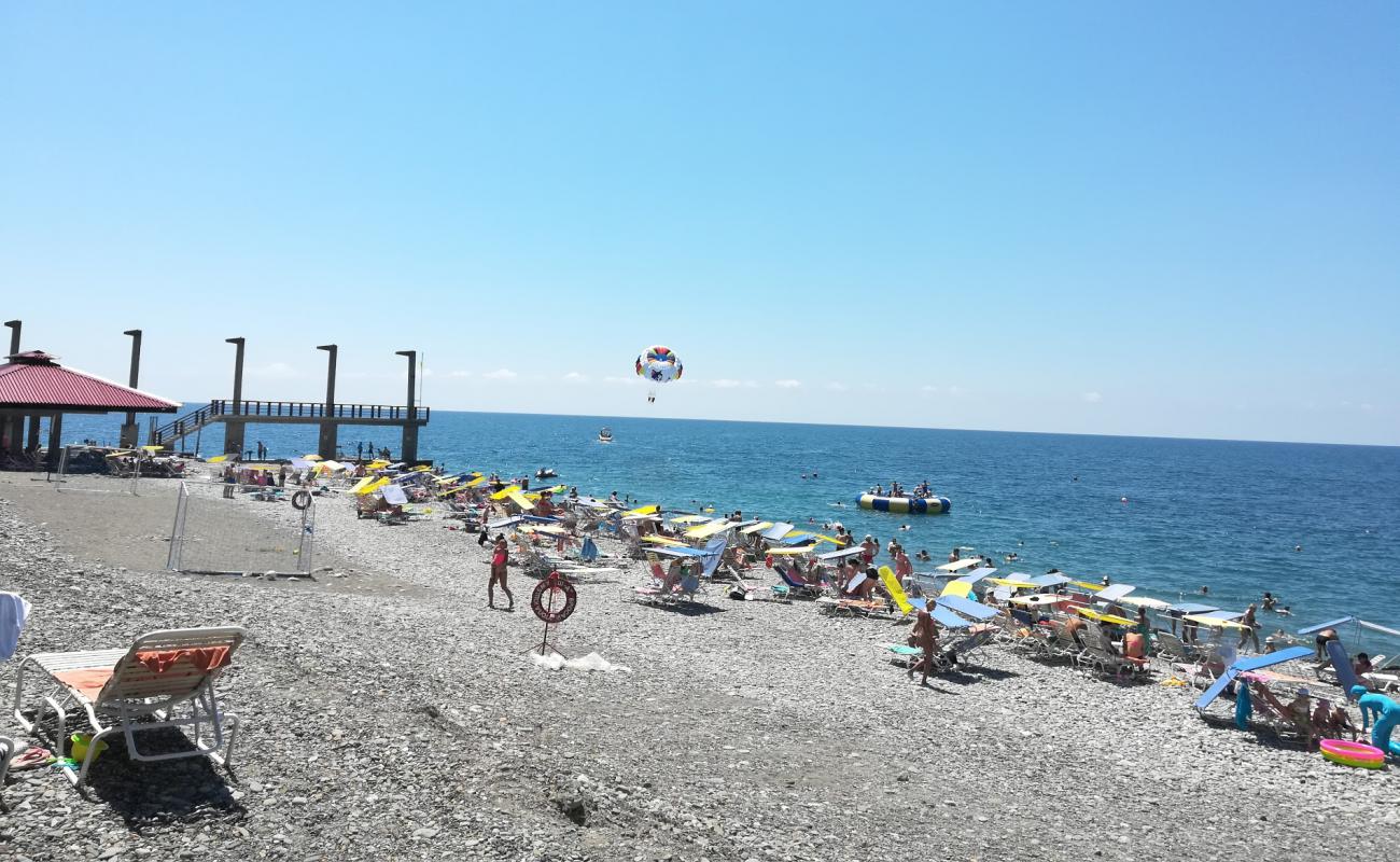 Photo de Sheksna beach avec caillou gris de surface