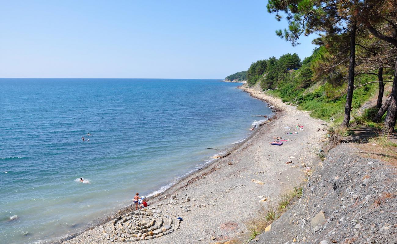 Photo de Elektron beach avec caillou gris de surface