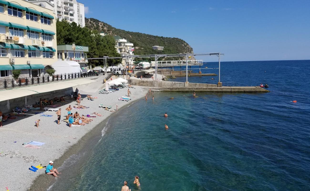 Photo de Nikitsky beach avec caillou fin gris de surface