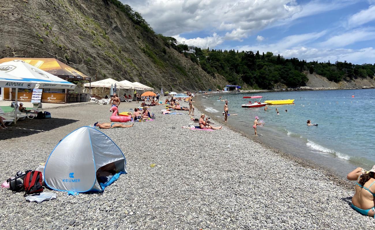 Photo de Alupka beach avec caillou gris de surface