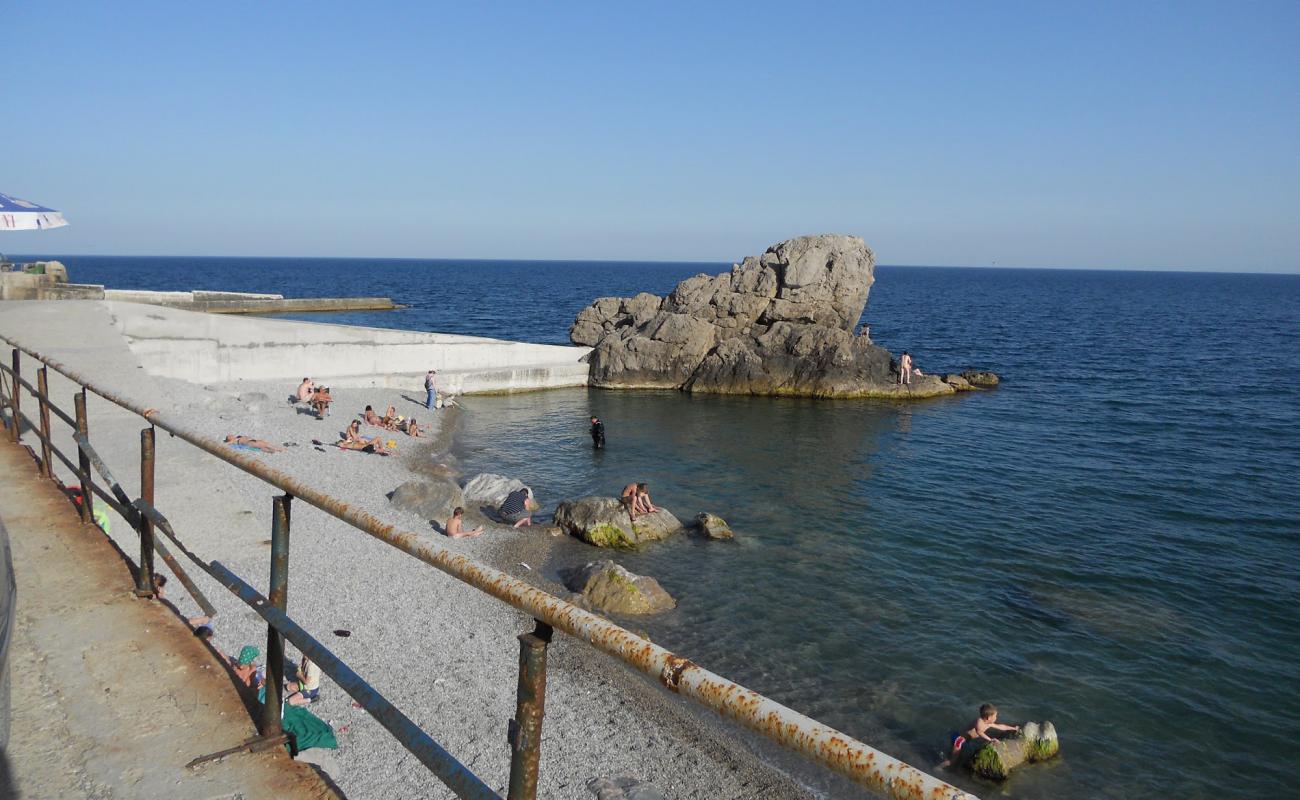 Photo de Frog beach avec caillou fin gris de surface