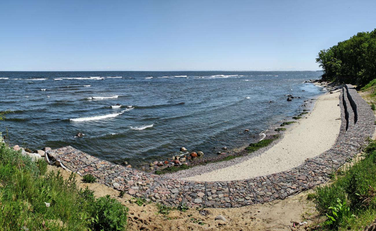 Photo de Gvargeiiskiy beach avec sable clair avec caillou de surface