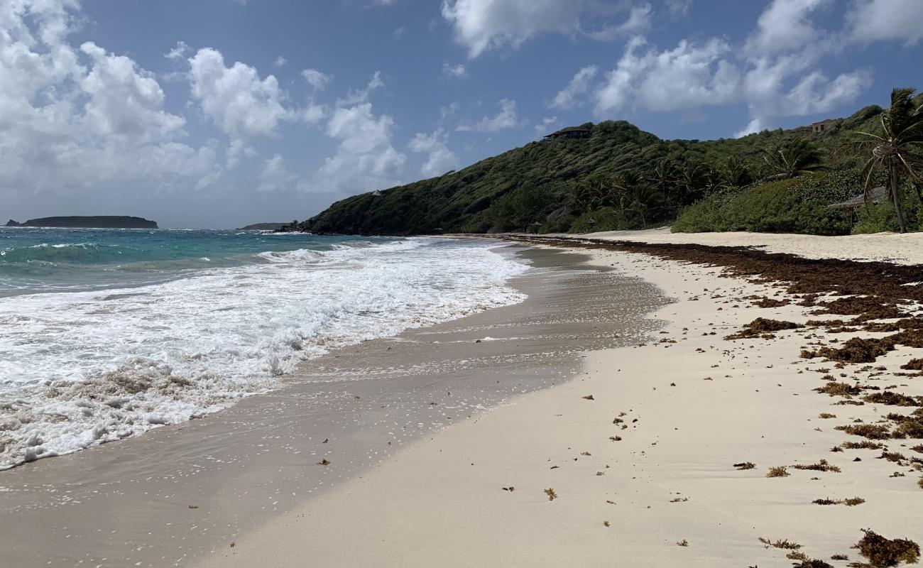 Photo de Macaroni beach avec sable fin et lumineux de surface