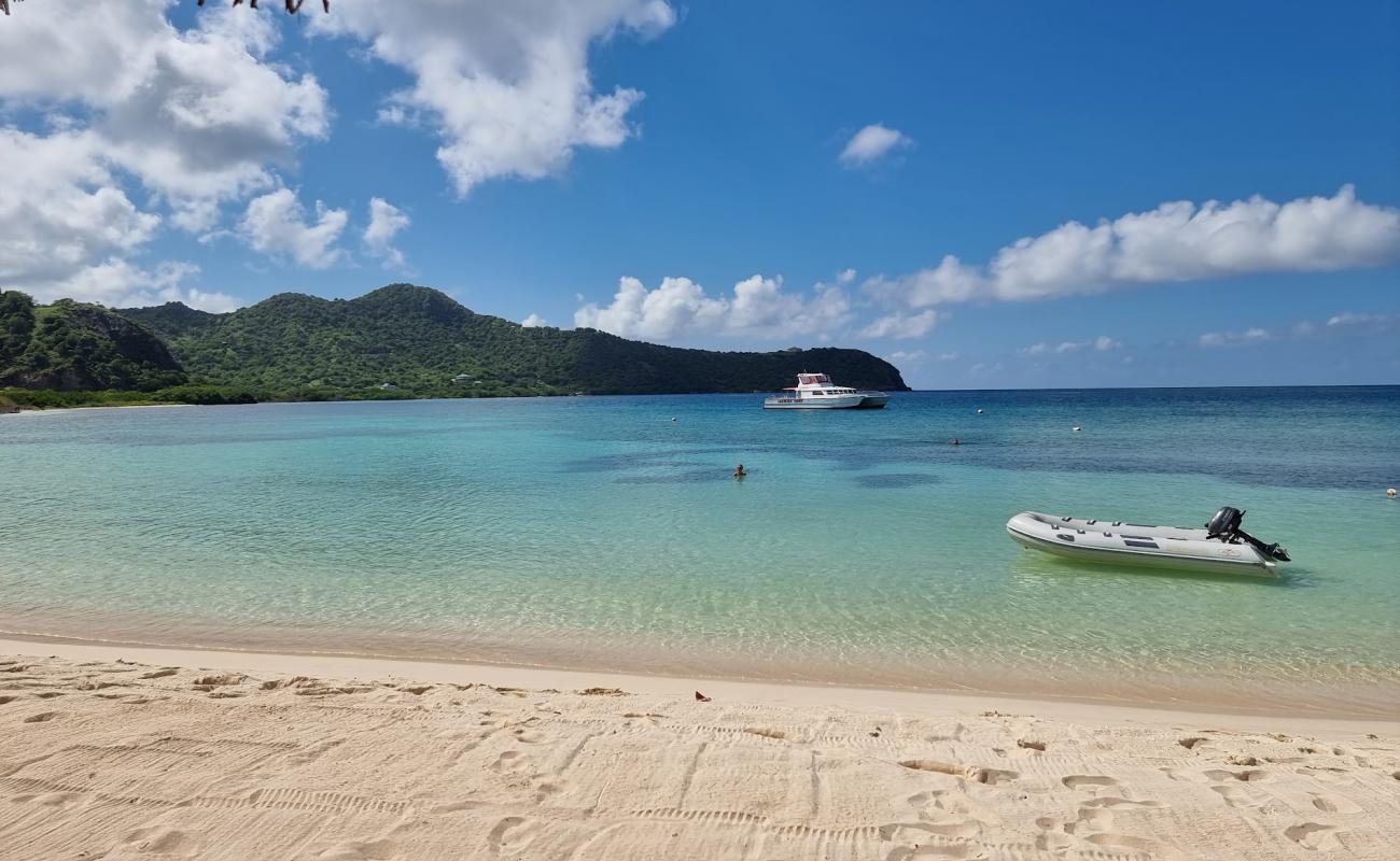 Photo de Plage de David avec sable fin blanc de surface