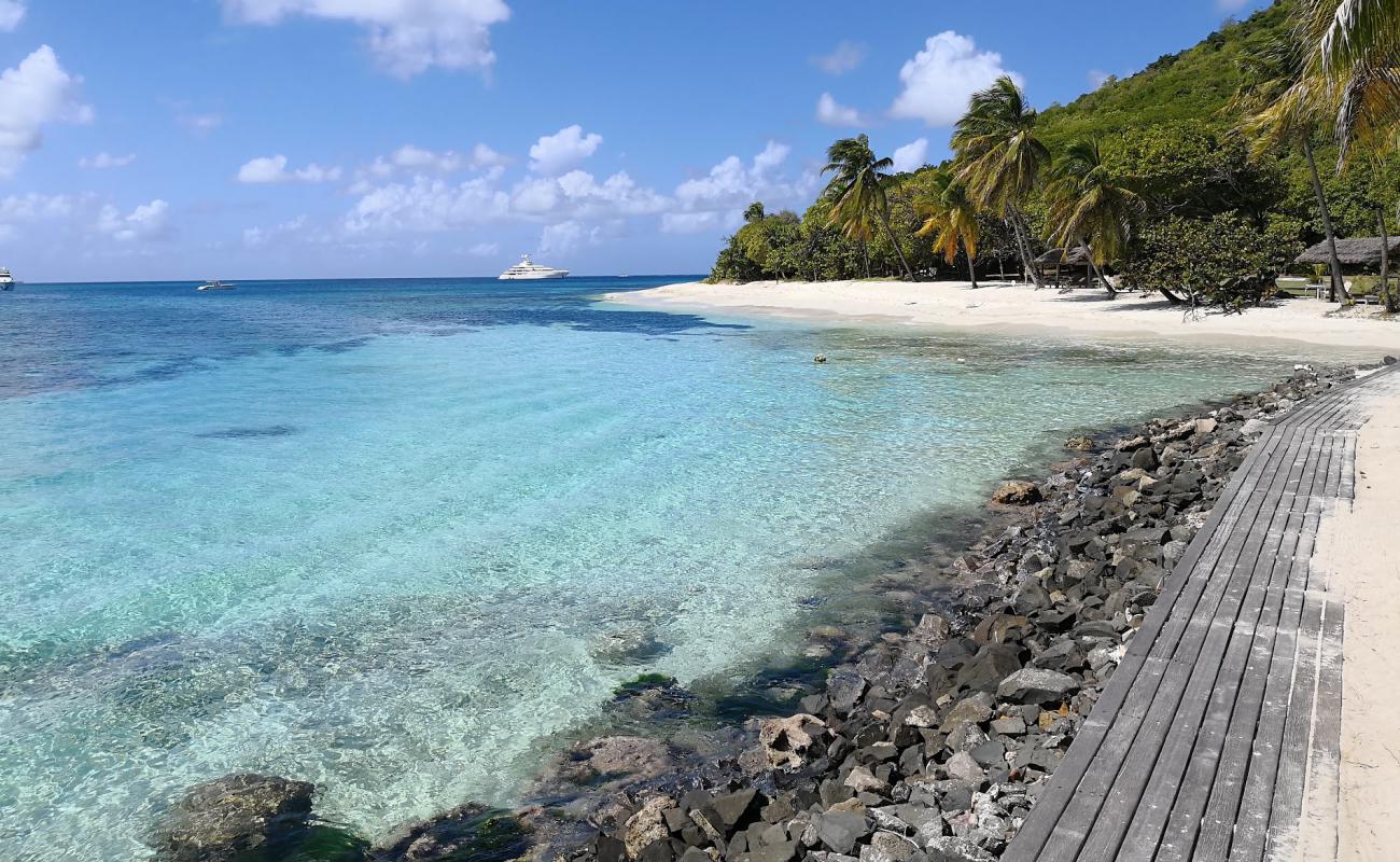 Photo de Plage de Petit Saint Vincent avec sable fin blanc de surface