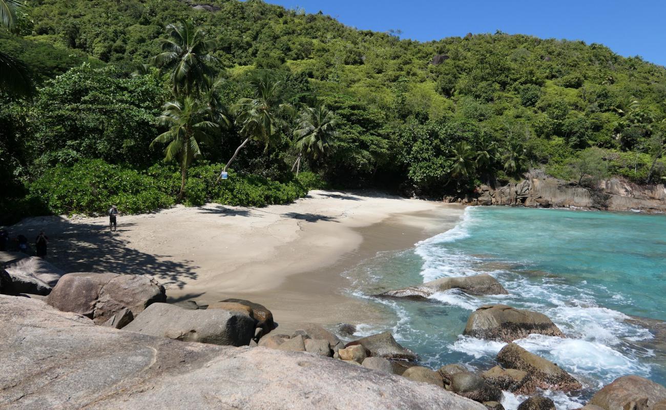 Photo de Anse Major Beach avec sable fin et lumineux de surface