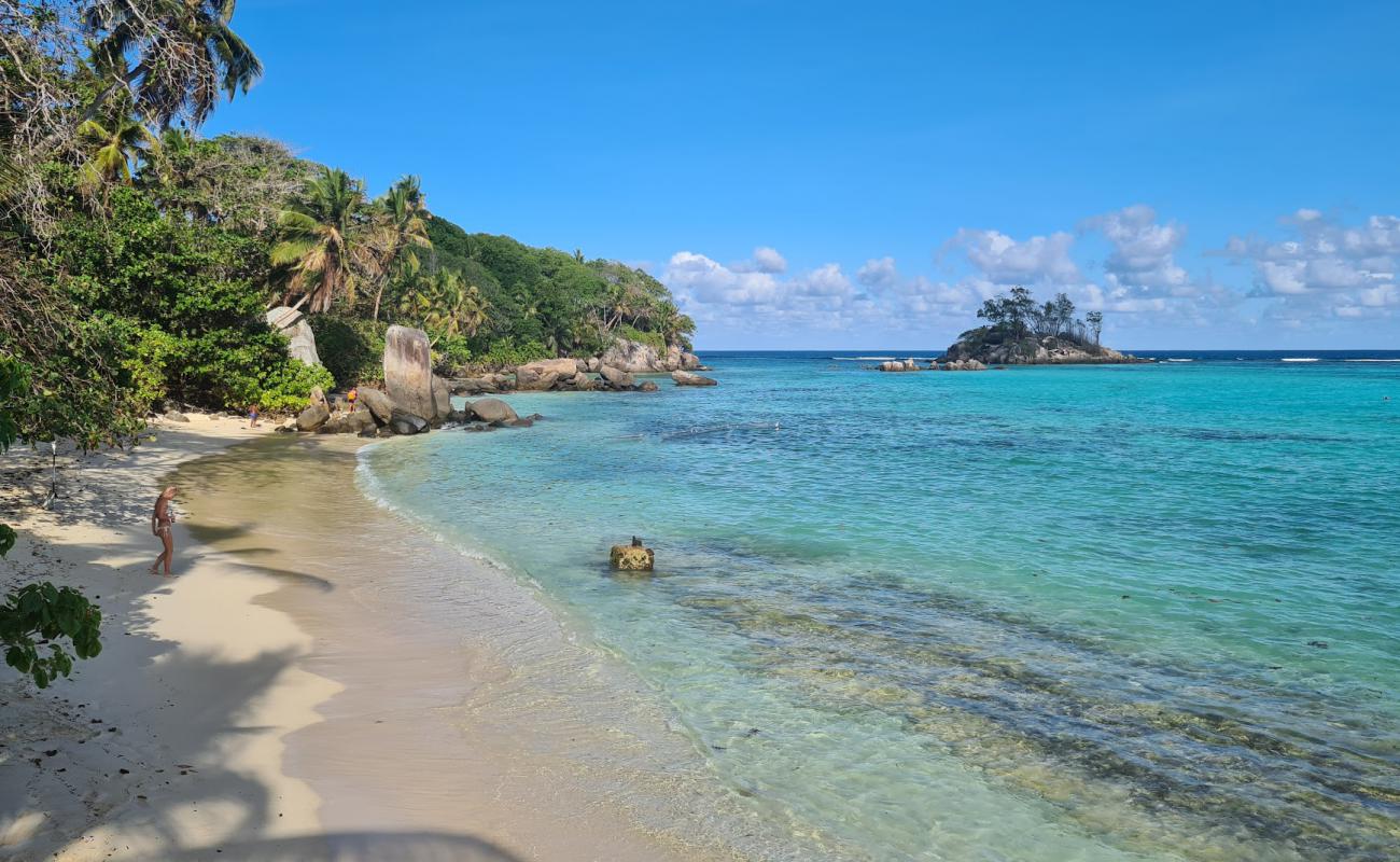 Photo de Anse Royale Beach avec sable beige fin de surface