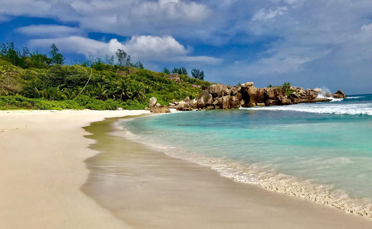 Photo de Plage Anse Cocos avec sable fin blanc de surface