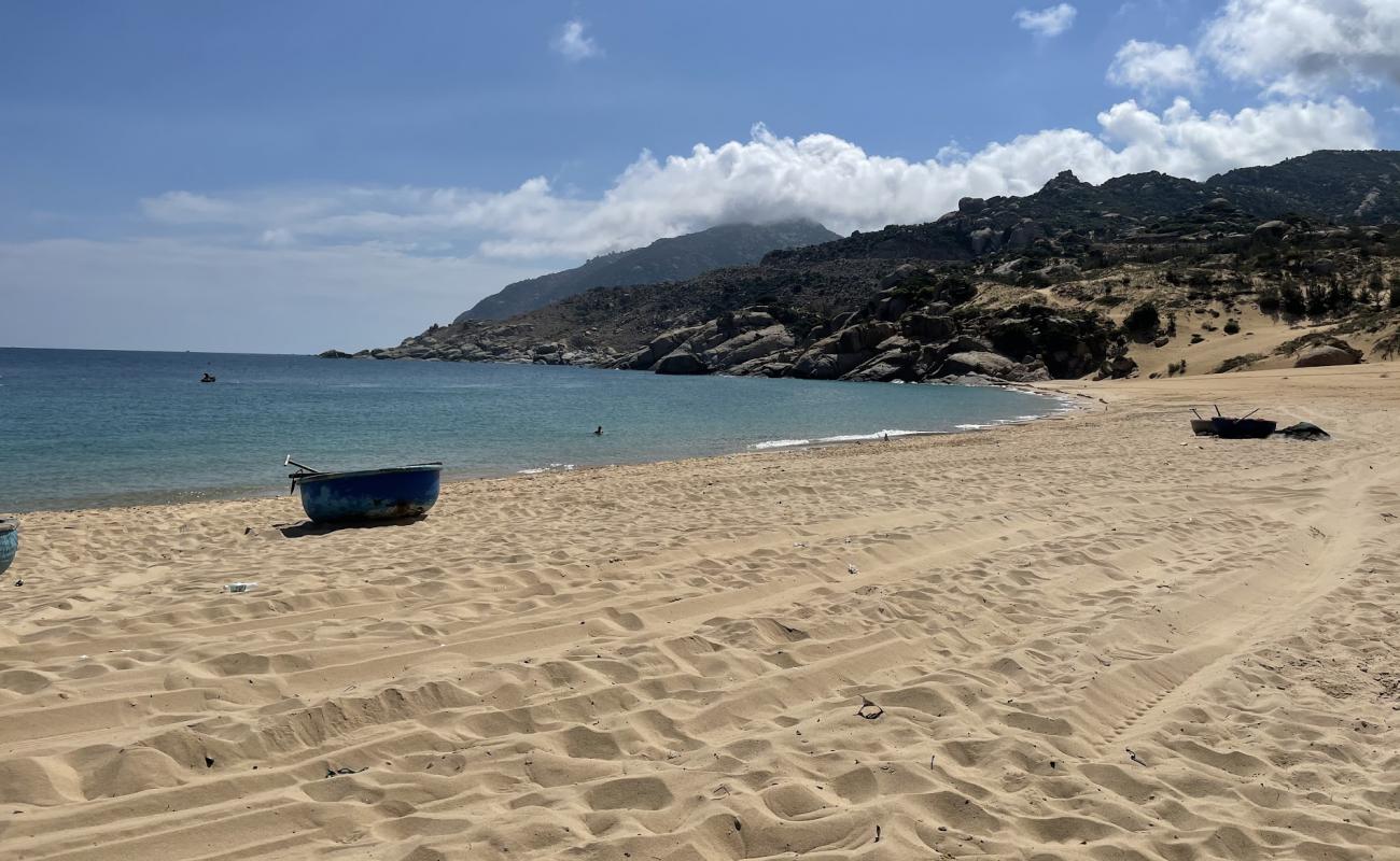 Photo de Mui Dinh Beach avec sable beige fin de surface