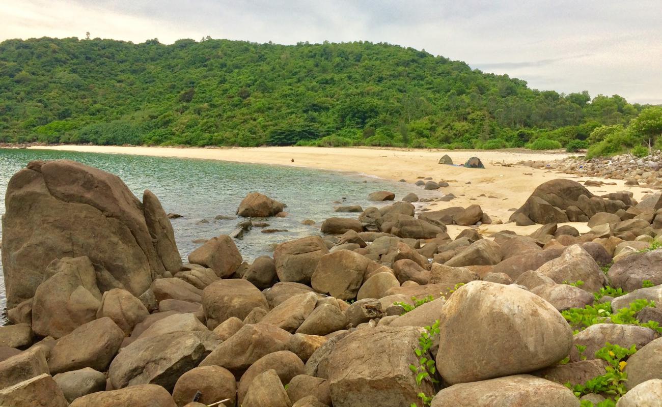 Photo de Xoan peninsula Beach avec sable fin et lumineux de surface