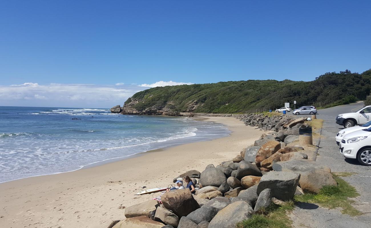 Photo de Nahoon beach avec sable beige fin de surface