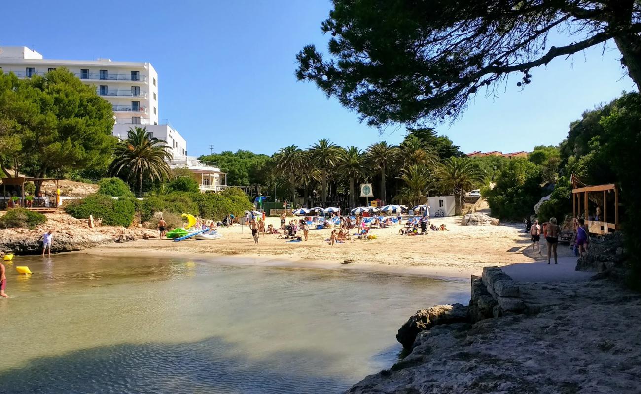 Photo de Cala'n blanes avec sable beige fin de surface