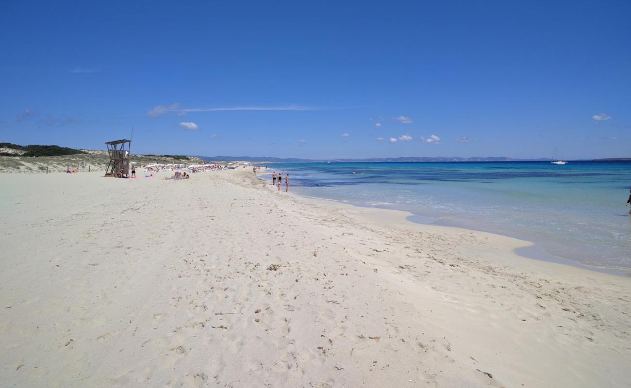 Photo de Platja de Llevant avec sable fin blanc de surface