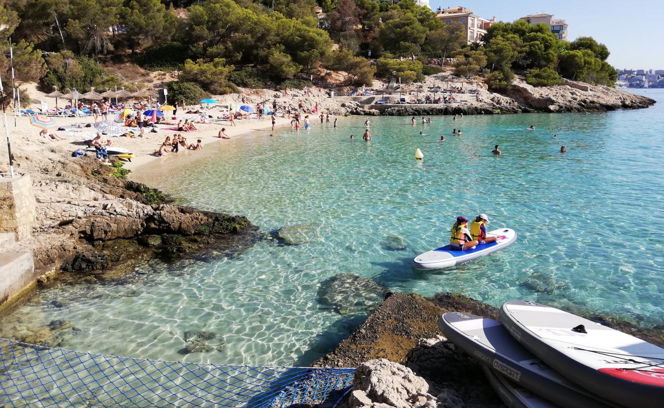 Photo de Playa de Illetes 2 avec sable fin et lumineux de surface