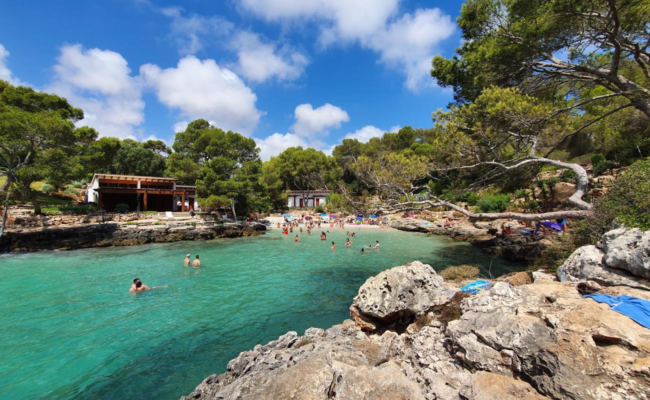 Photo de Cala Mitjana avec sable beige fin de surface