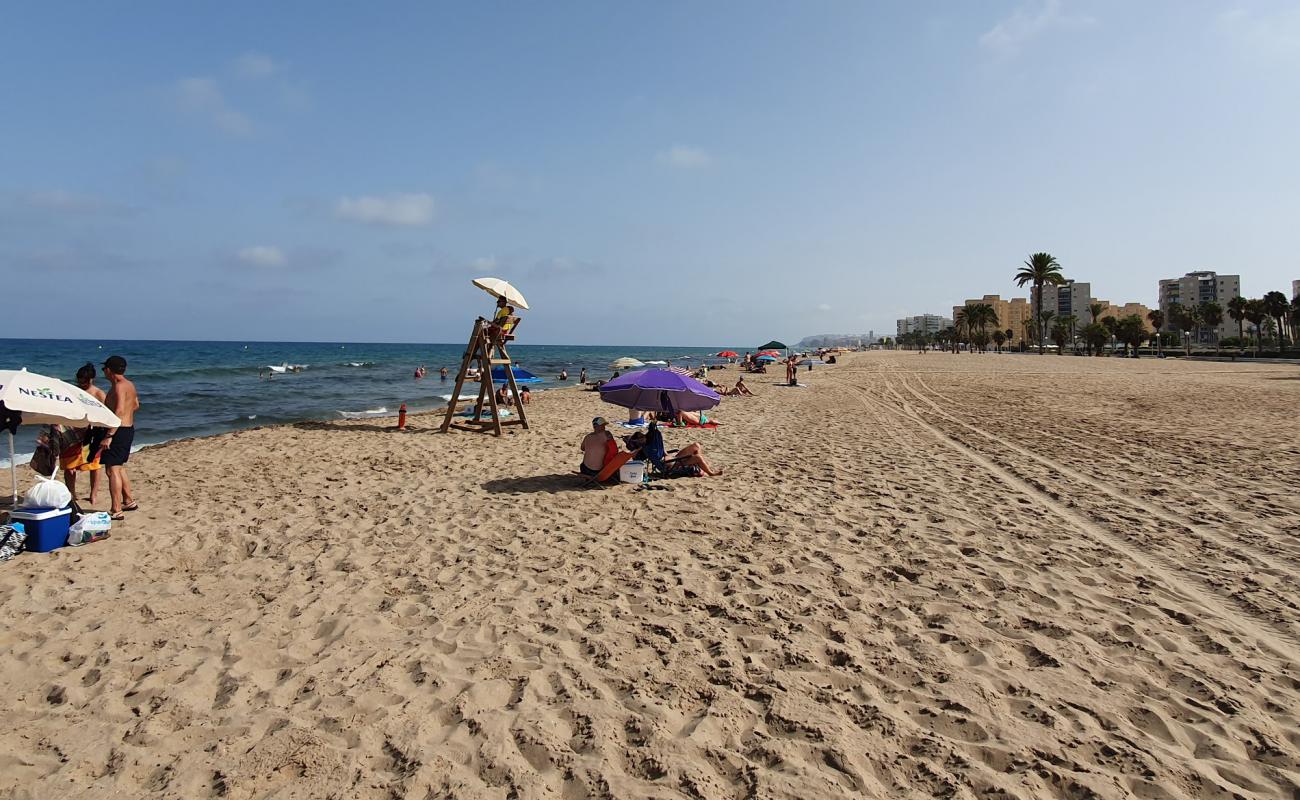 Photo de Playa del Saladar avec sable brun de surface