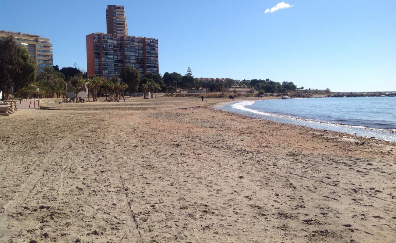 Photo de Plage d'Almadraba avec sable noir avec caillou de surface