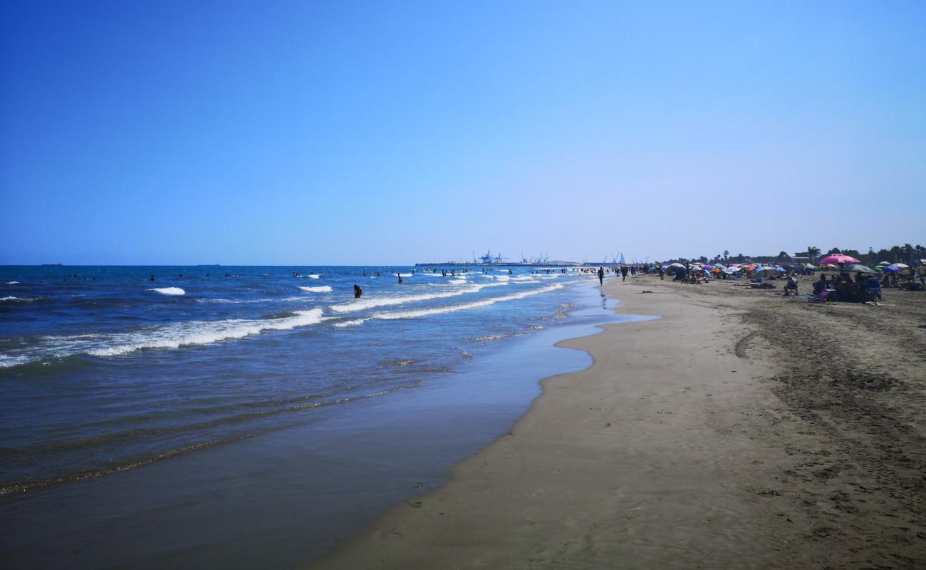 Photo de Platja del Gurugu avec sable brun de surface