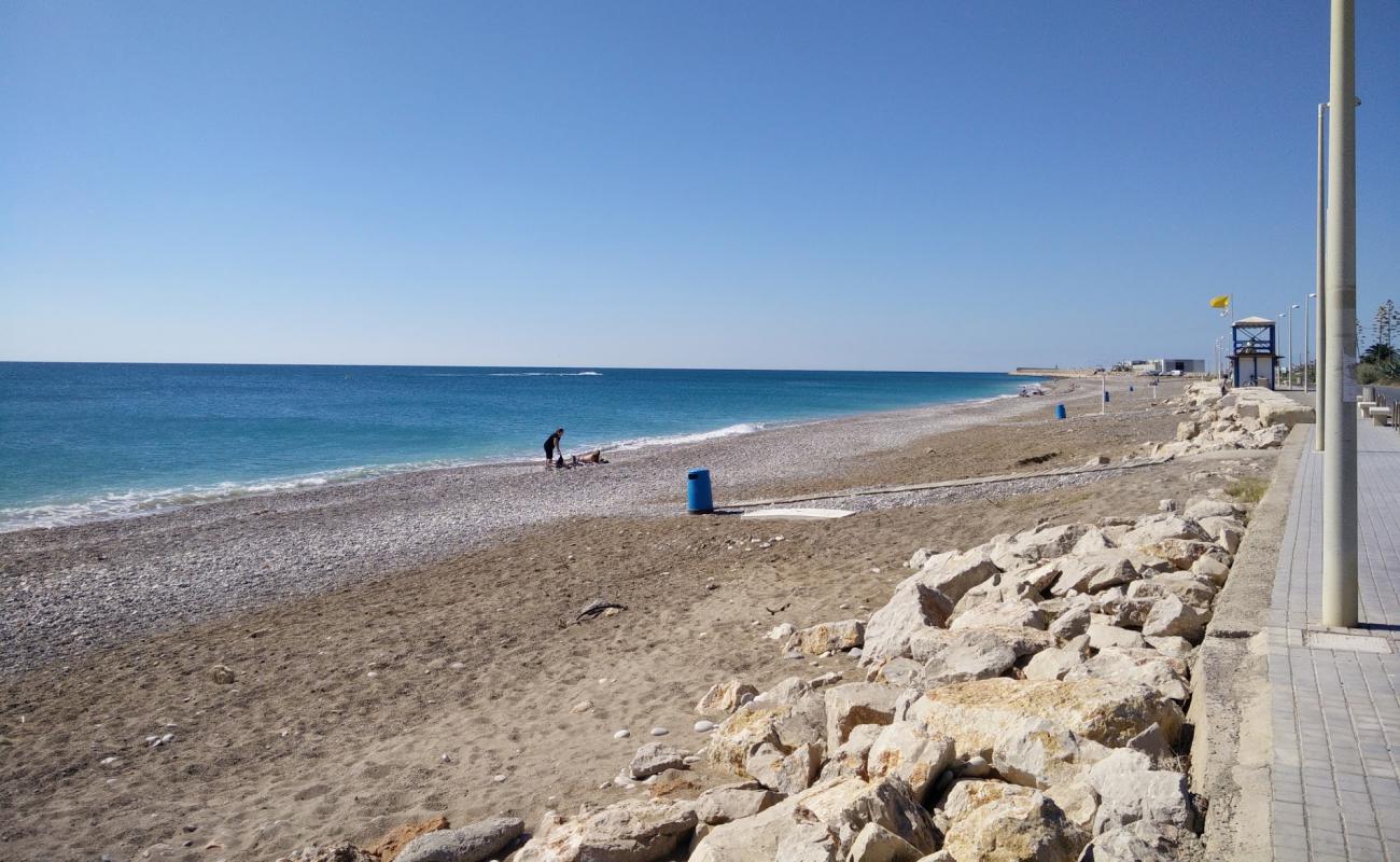 Photo de Platja Mar Xica avec caillou fin gris de surface