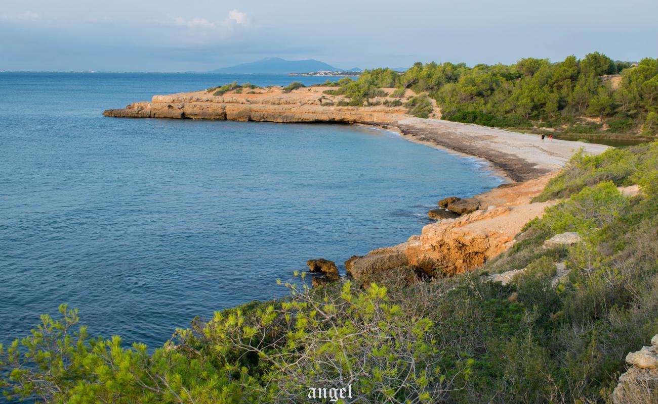 Photo de Cala Santes Creus avec galets gris de surface