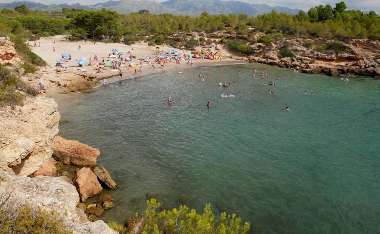 Photo de Cala Forn avec sable beige de surface